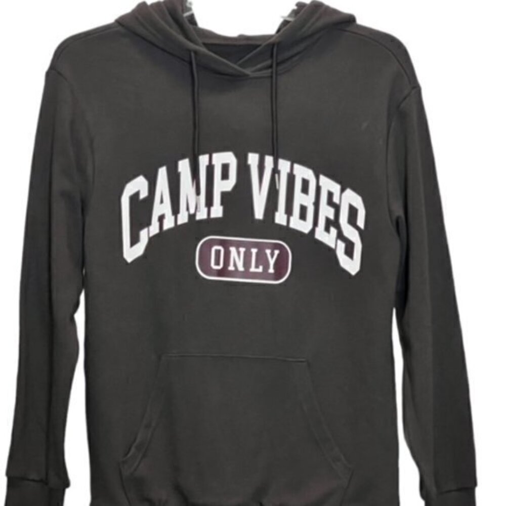🛍️2 for $25 Sale🛍️ Camp Vibes Only Sweatshirt S Dark Gray Long Sleeve Hoodie